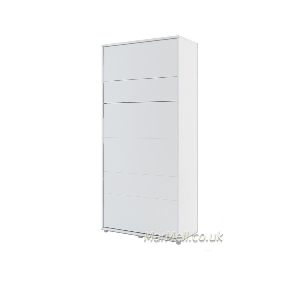 single vertical wall bed, folding bed, fold down bed,  fold out bed, hidden bed, fold away bed, Murphy bed, convertible bed, wall bed with cabinet, pull-down bed, space saving bed, wall bed, beds, munltifunctional bed, marmell furniture