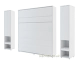 vertical Super King Size wall bed, folding bed, wall bed, beds, munltifunctional bed, fold out bed, hidden bed, universal furniture, fold away bed, fold down bed,   pull-down bed, space saving bed, Murphy bed, convertible bed, wall bed with cabinet, white, marmell furniture