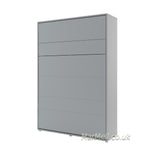 Double vertical wall bed – Grey finish, closed position, neutral and versatile tone