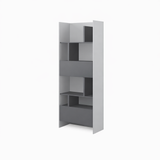Bookcase side cabinet in Grey finish, closed view 