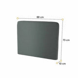 Upholstered headboard for single vertical wall bed – Graphite fabric, dark grey tone, soft padded panel