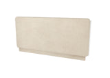Upholstered headboard for double vertical wall bed – boucle beige fabric, soft backrest view