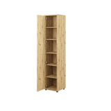 cabinet with shelves, Side Cabinet, Storage, Push-to-open Door, for Wall Beds MK, oak, open, marmell