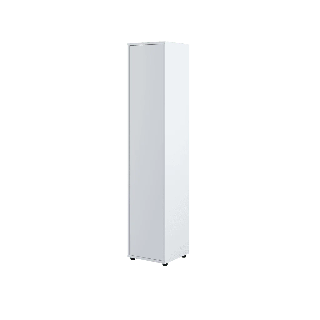 cabinet with shelves, Side Cabinet, Storage, Push-to-open Door, for Wall Beds MK, white, marmell