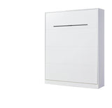 king size wall bed 160, vertical wall bed, Murphy bed, folding down bed, pull-down bed, hidden bed, white-black handle marmell