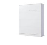 king size wall bed 160, vertical wall bed, Murphy bed, folding down bed, pull-down bed, hidden bed, white-white handle marmell