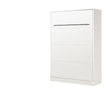 wall bed 140, vertical wall bed, Murphy bed, folding down bed, pull-down bed, hidden bed, white-black handle marmell