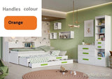 RP3, kids bedroom set, bedroom furniture, children bedroom furniture, teenager furniture, cool room for teens, orange handles, marmell 