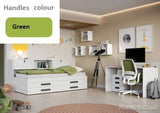 RP4, kids bedroom set, bedroom furniture, children bedroom furniture, teenager furniture, cool room for teens, green handles, marmell 