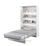 small double vertical wall bed, convertible bed, wall bed with cabinet, pull-down bed, space saving bed, wall bed, beds, vertical wall bed, folding bed, fold down bed,  fold out bed, hidden bed, fold away bed, Murphy bed, munltifunctional bed, marmell furniture