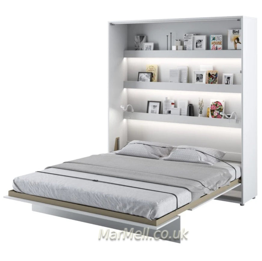 Super King Size Vertical Wall Bed with Shelves - MK-13 – MarMell