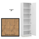 white side cabinet for wall beds with shelves black oak lancelot marmell 