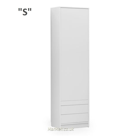 white wardrobe side cabinet with a little table hanger drawers for wall beds marmell 